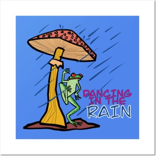 dancing in the rain Posters and Art